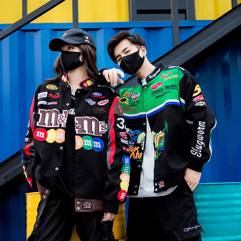 2020 Autumn and Winter New Jacket European and American Fashion Brand Men'S and Women'S Jackets Personality Loose Wash Denim Baseball Uniform