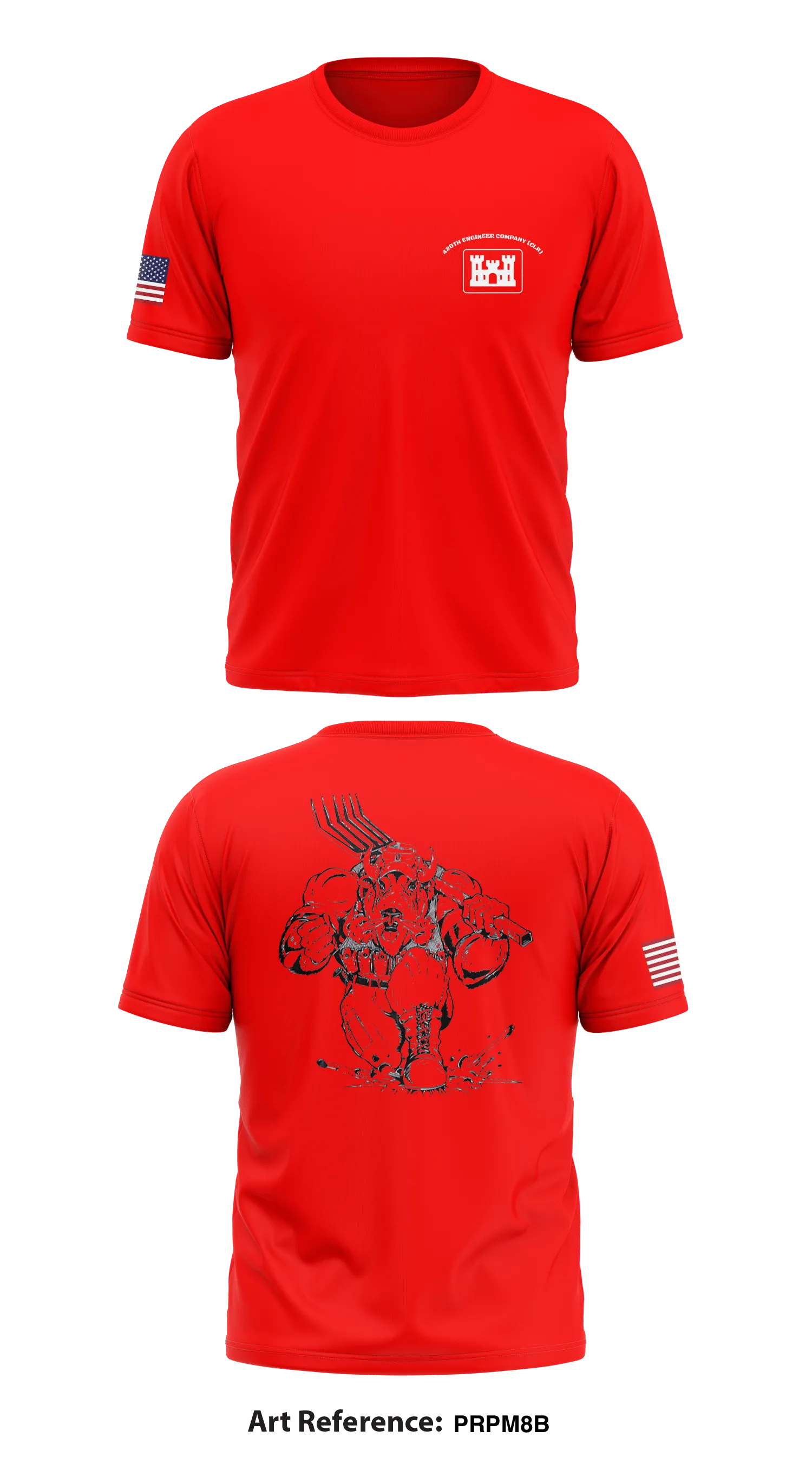 420th Engineer Company (CLR) Core Men's SS Performance Tee - prPm8b