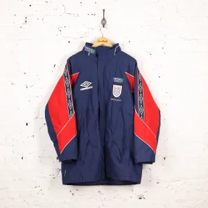 90s Umbro England Football Coaches Jacket - Blue - L