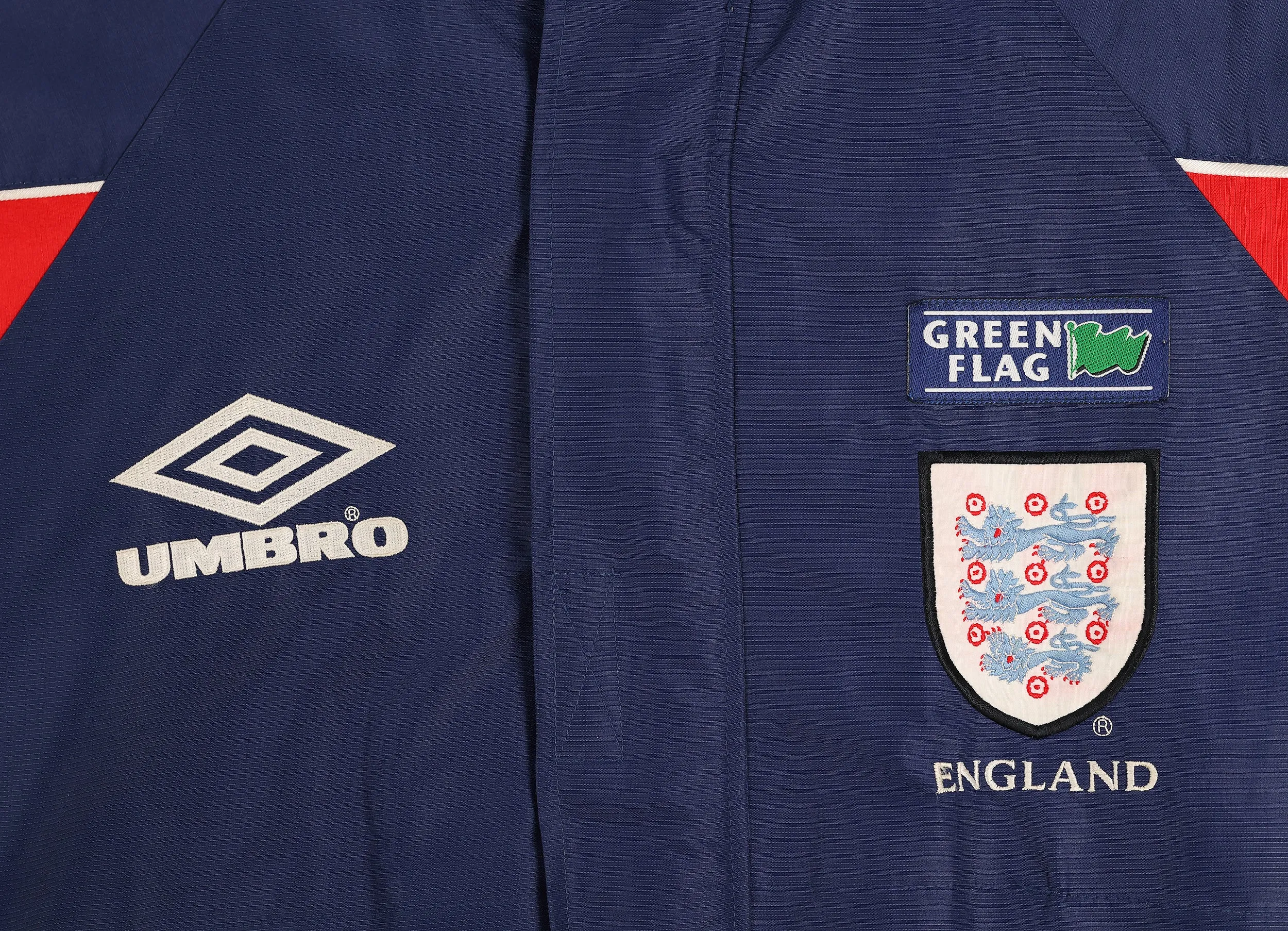90s Umbro England Football Coaches Jacket - Blue - L