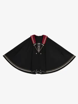 Academic Lolita Cape Black Polyester Spring Lolita Outwears