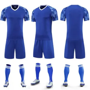 Adult Kids Running Uniforms Boys Girl Youth Soccer Jersey Sets Game Short Sleeve Kit Breathable Sport Shirt Sportswear