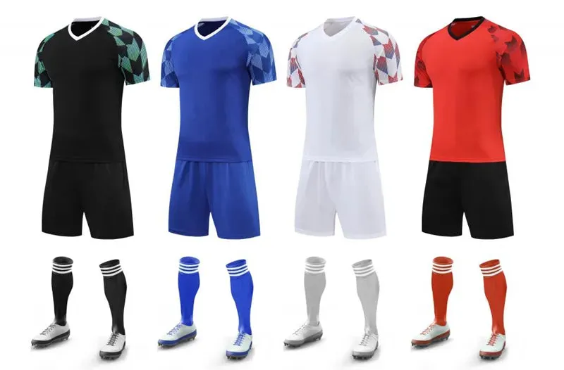 Adult Kids Running Uniforms Boys Girl Youth Soccer Jersey Sets Game Short Sleeve Kit Breathable Sport Shirt Sportswear