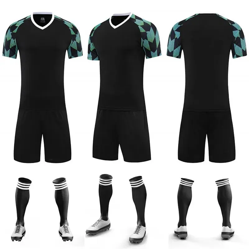 Adult Kids Running Uniforms Boys Girl Youth Soccer Jersey Sets Game Short Sleeve Kit Breathable Sport Shirt Sportswear
