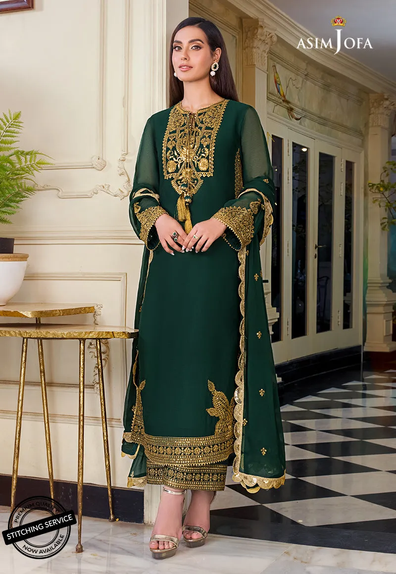 AJIM-03 Asim Jofa The Iqra & Minal Edit Winter Collection 2022 | Unstitched Embroidered Cotton Suits