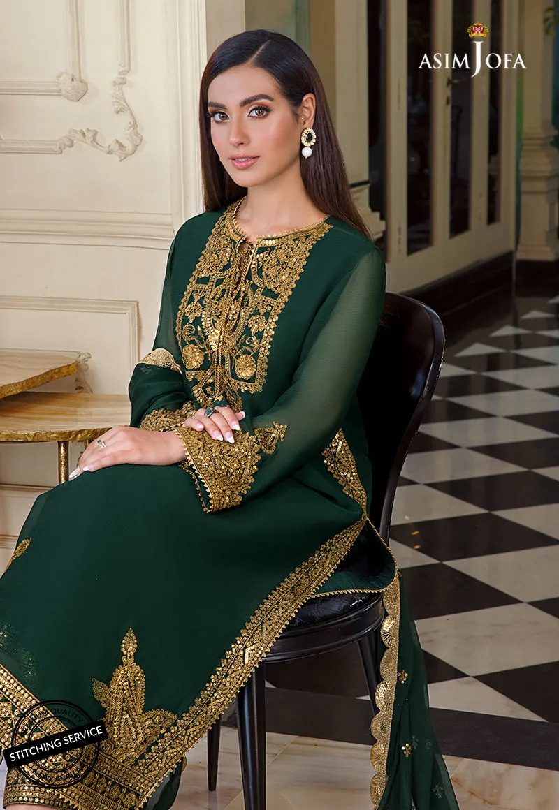 AJIM-03 Asim Jofa The Iqra & Minal Edit Winter Collection 2022 | Unstitched Embroidered Cotton Suits