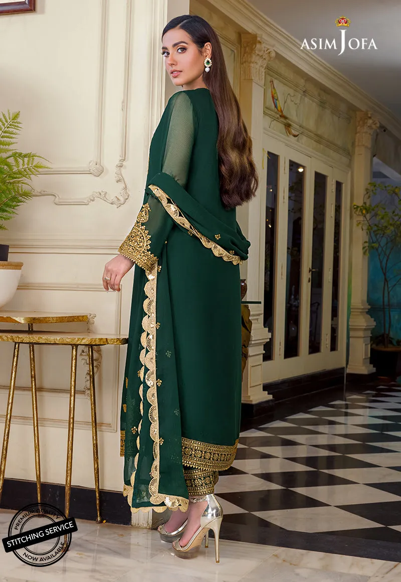 AJIM-03 Asim Jofa The Iqra & Minal Edit Winter Collection 2022 | Unstitched Embroidered Cotton Suits