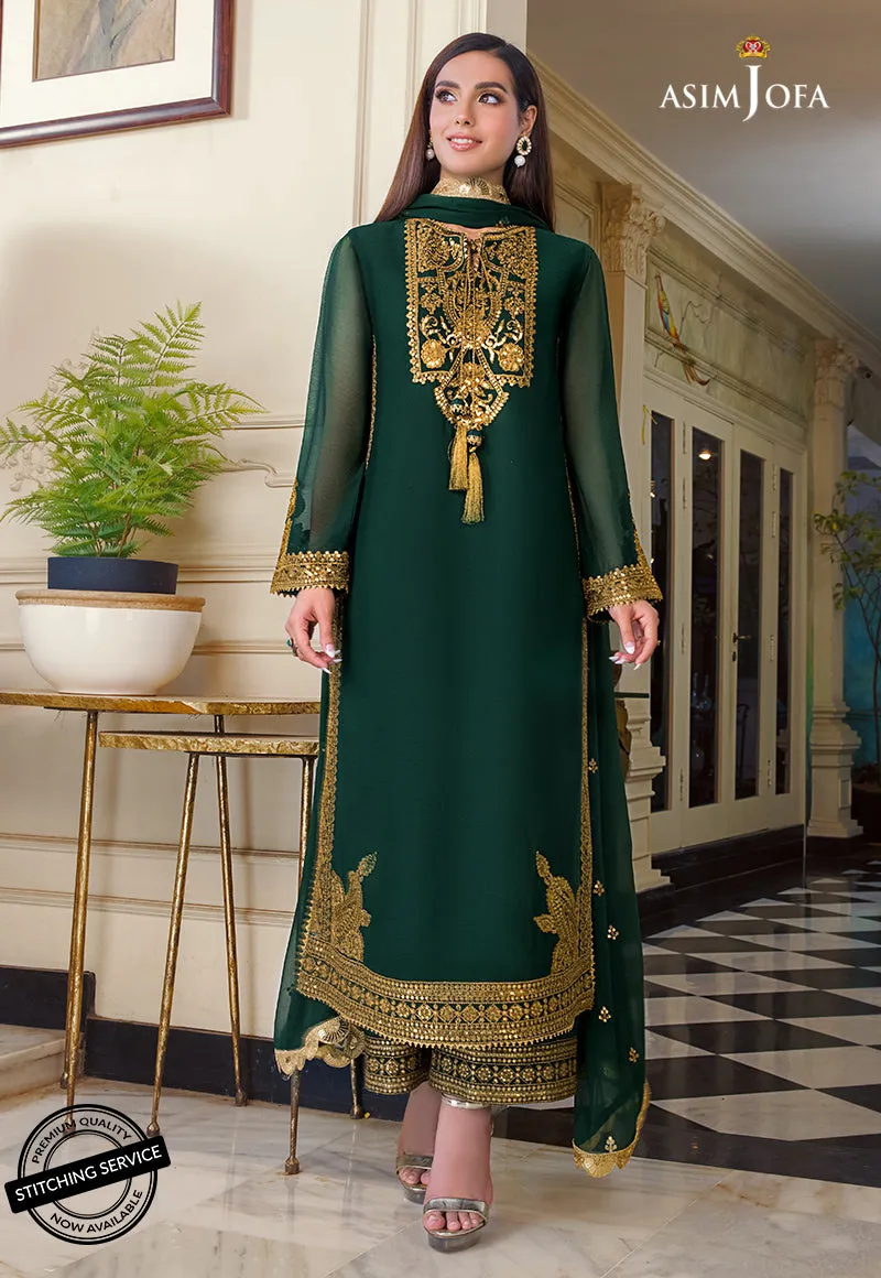 AJIM-03 Asim Jofa The Iqra & Minal Edit Winter Collection 2022 | Unstitched Embroidered Cotton Suits
