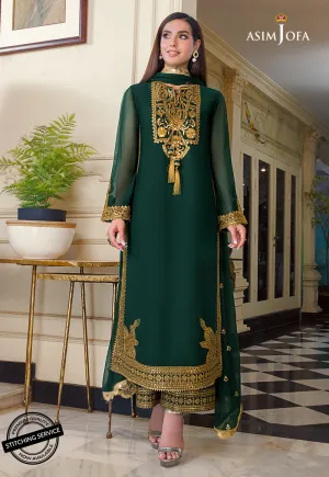 AJIM-03 Asim Jofa The Iqra & Minal Edit Winter Collection 2022 | Unstitched Embroidered Cotton Suits