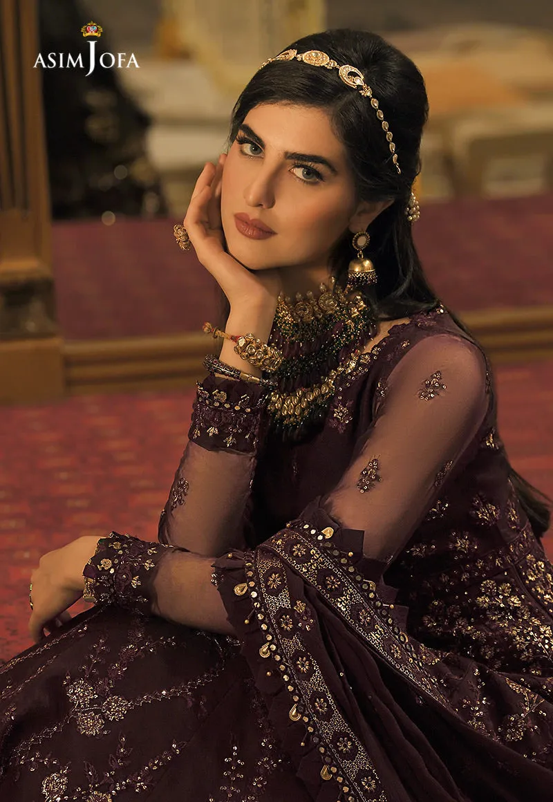 AJST-05 | Asim Jofa Sadqay Tumharay Eid Collection 2022 | Unstitched Embroidered Chiffon Suits