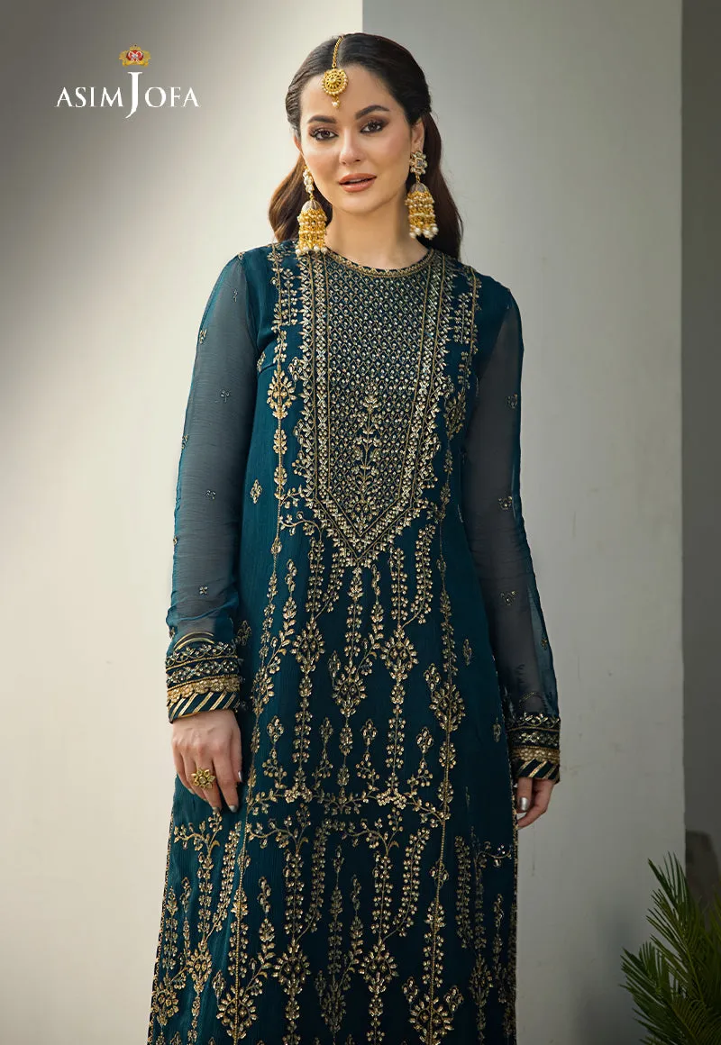 AJZS-08 | Asim Jofa Zari Sitara Luxury Eid Festive Collection 2023 | Unstitched Embrodried Suits
