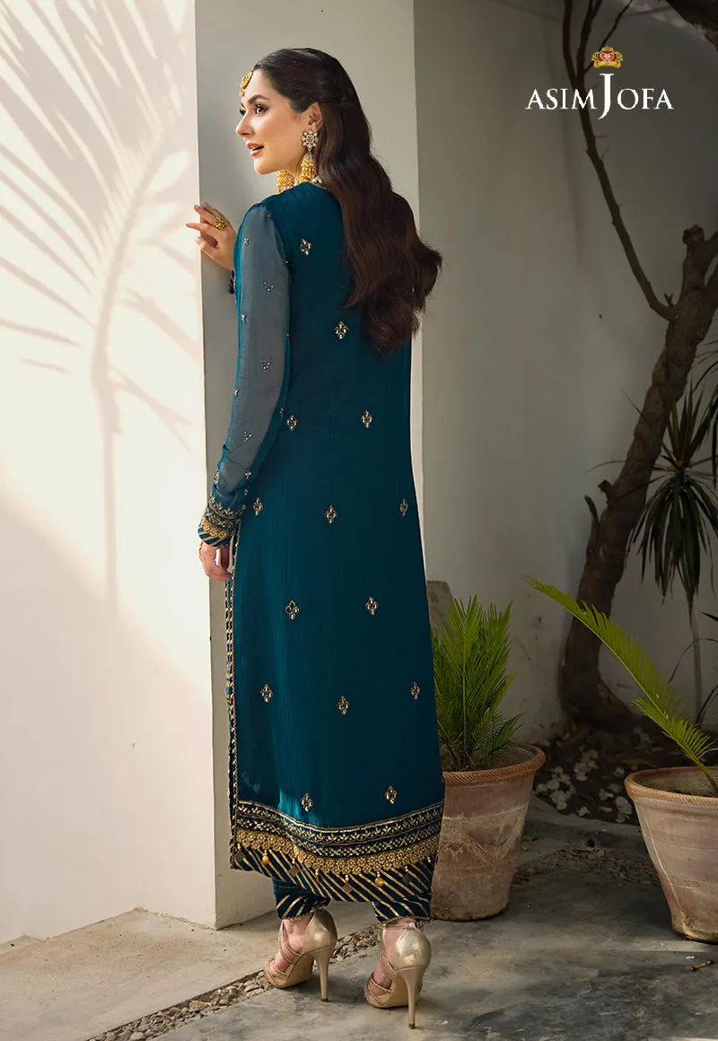 AJZS-08 | Asim Jofa Zari Sitara Luxury Eid Festive Collection 2023 | Unstitched Embrodried Suits