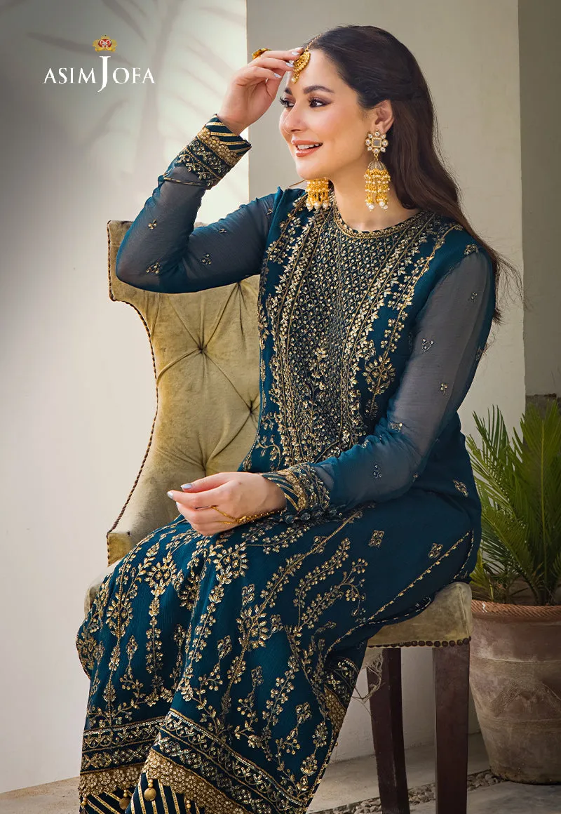 AJZS-08 | Asim Jofa Zari Sitara Luxury Eid Festive Collection 2023 | Unstitched Embrodried Suits