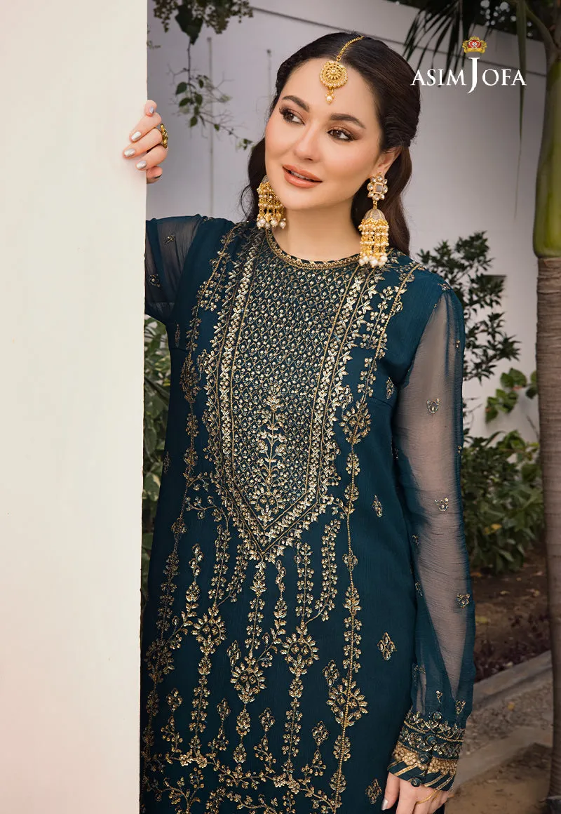 AJZS-08 | Asim Jofa Zari Sitara Luxury Eid Festive Collection 2023 | Unstitched Embrodried Suits