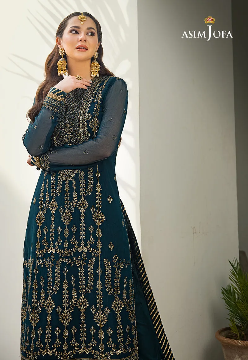 AJZS-08 | Asim Jofa Zari Sitara Luxury Eid Festive Collection 2023 | Unstitched Embrodried Suits