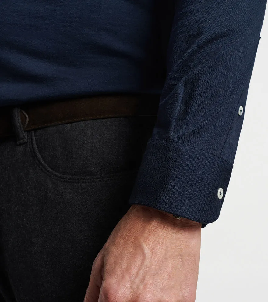 Amble Long Sleeve Cotton Cashmere Polo