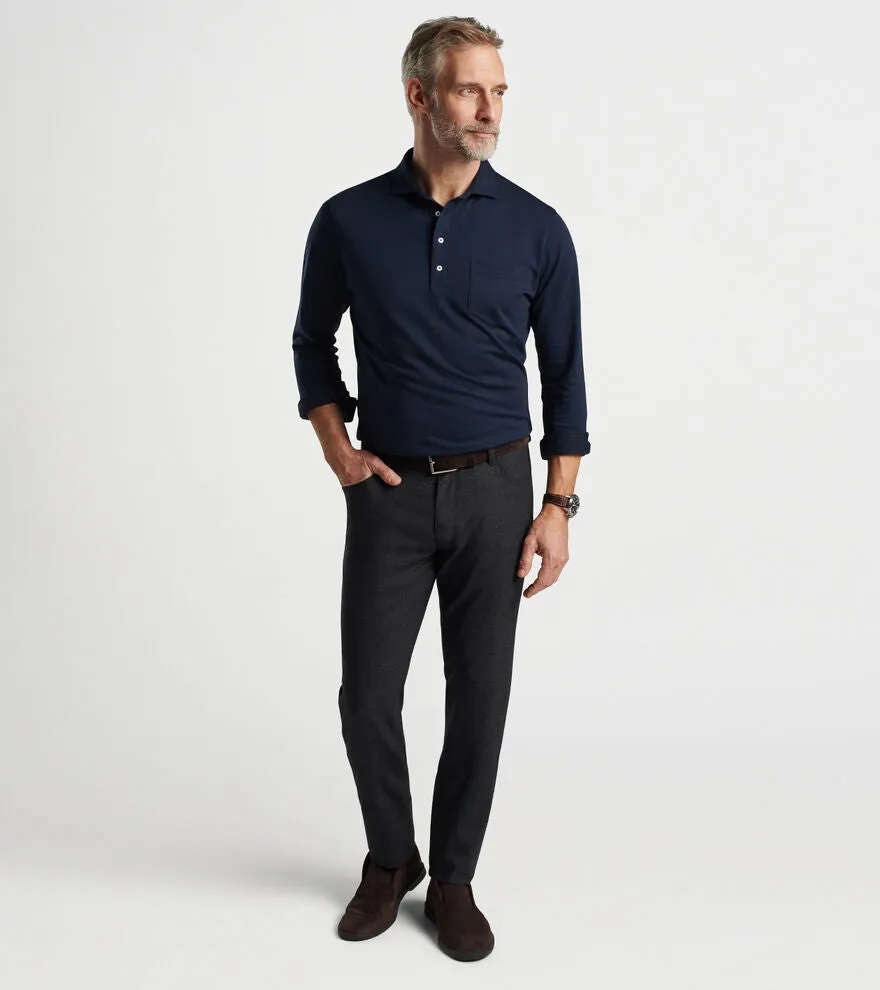 Amble Long Sleeve Cotton Cashmere Polo