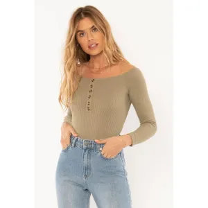 Amuse Society Womens Trevi Knit Bodysuit