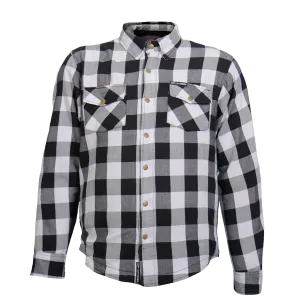 Armored Flannel Jacket in White & Black