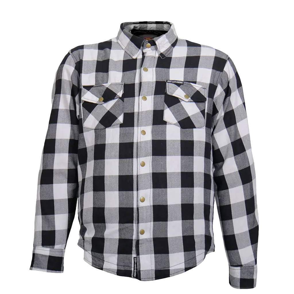 Armored Flannel Jacket in White & Black