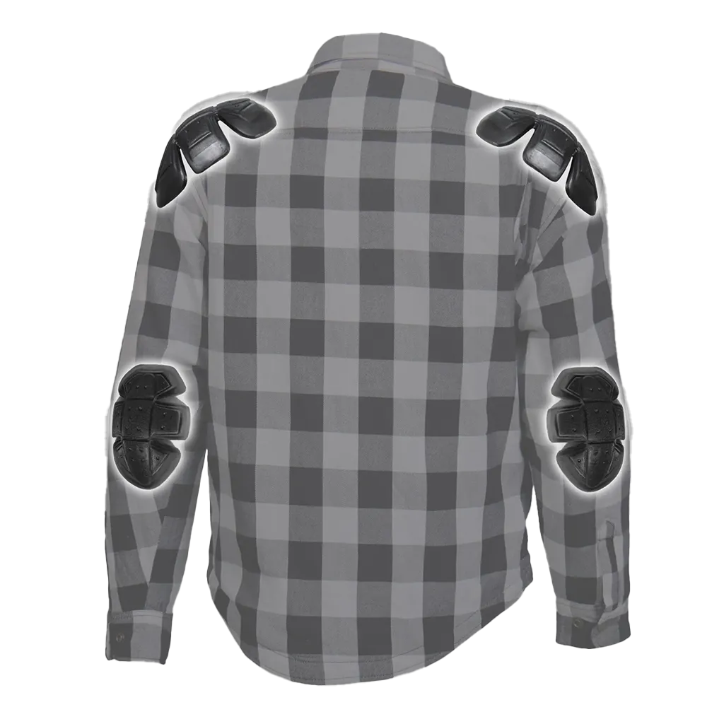 Armored Flannel Jacket in White & Black