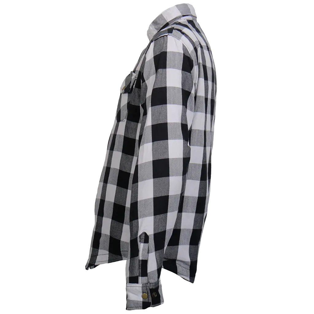Armored Flannel Jacket in White & Black
