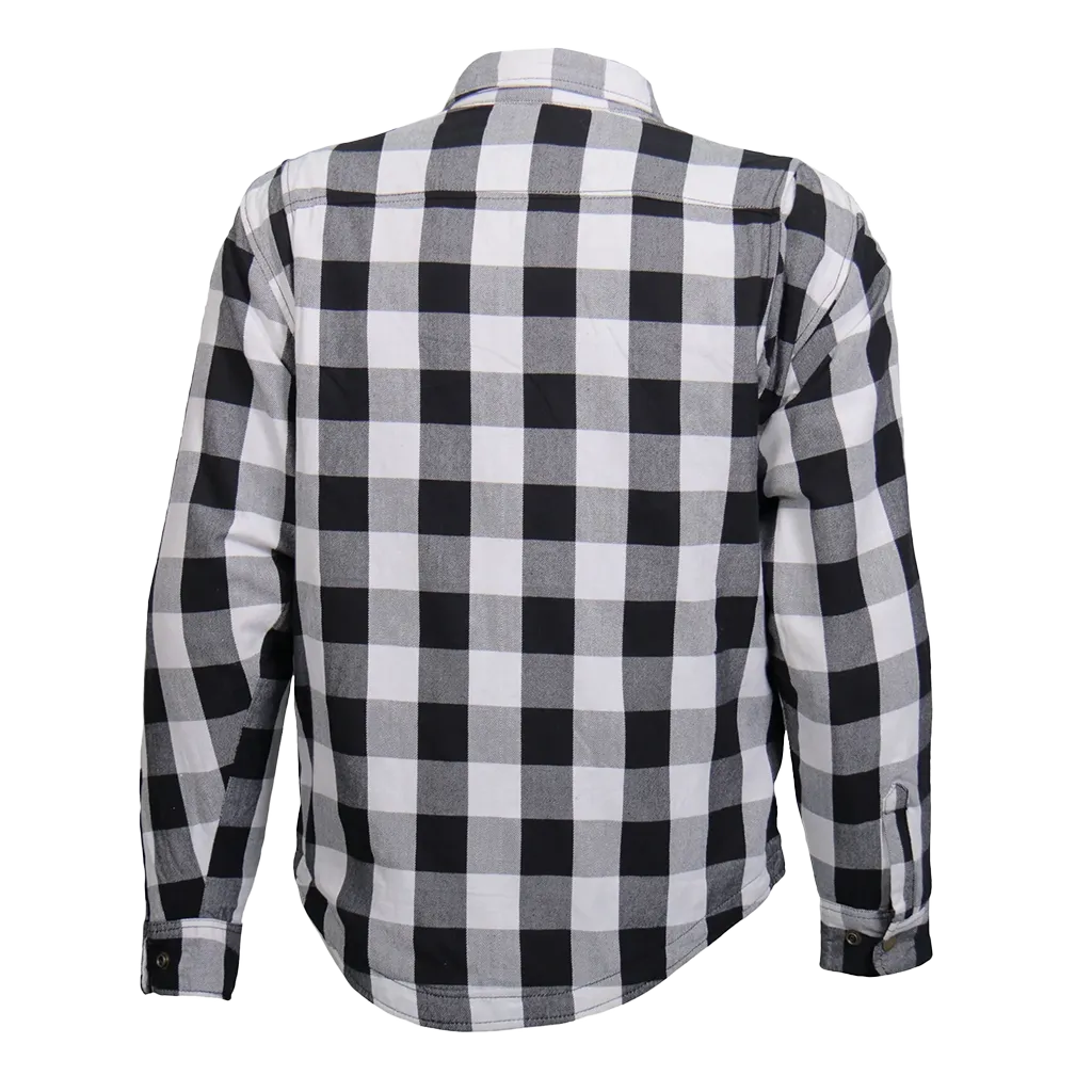 Armored Flannel Jacket in White & Black