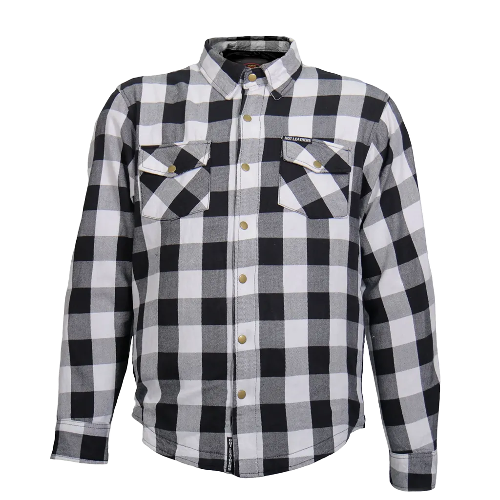 Armored Flannel Jacket in White & Black