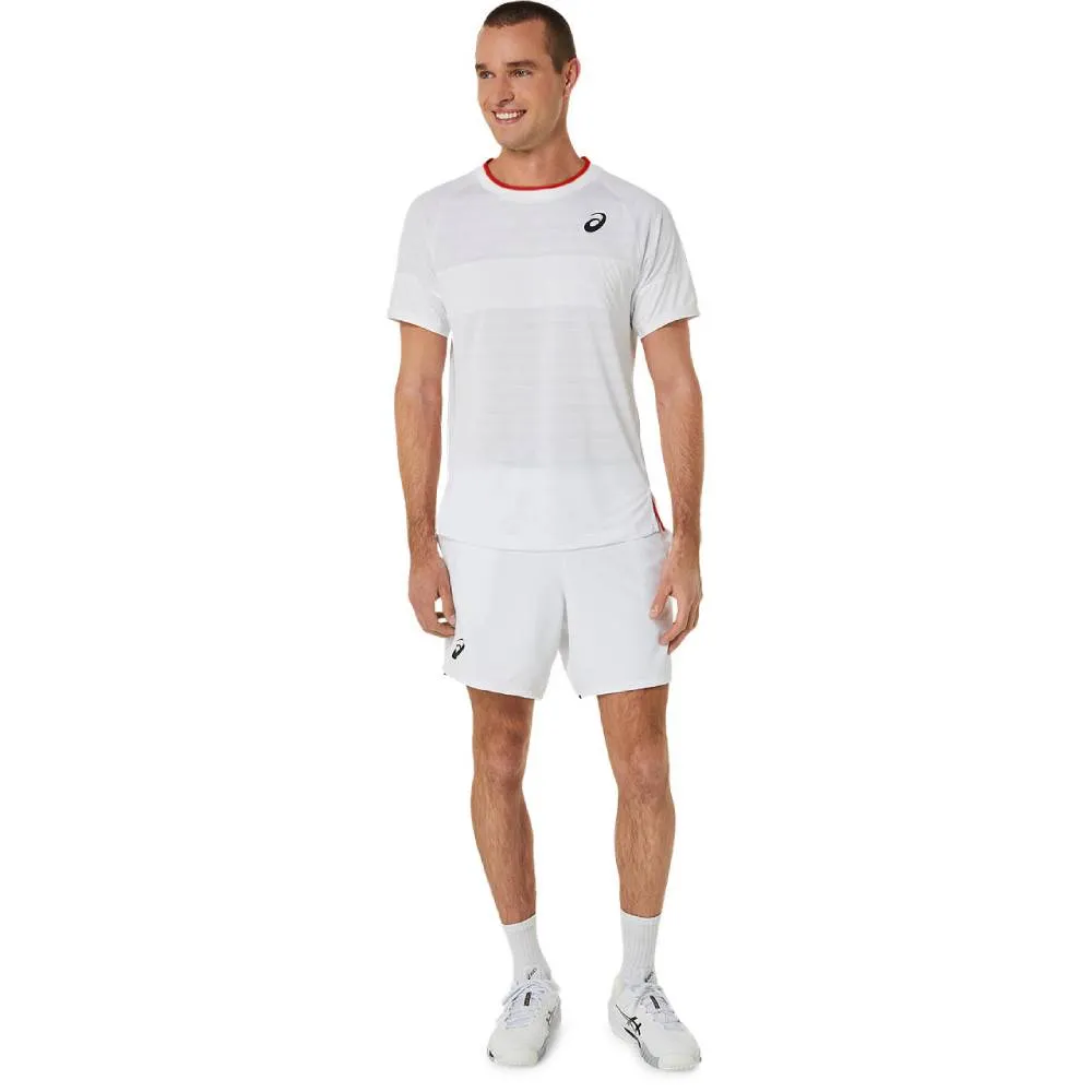 Asics Men's Match Short Sleeve Top (Brilliant White)