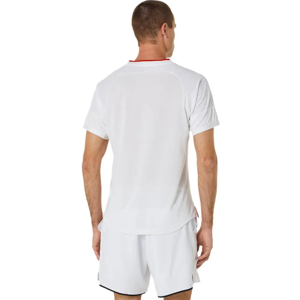 Asics Men's Match Short Sleeve Top (Brilliant White)