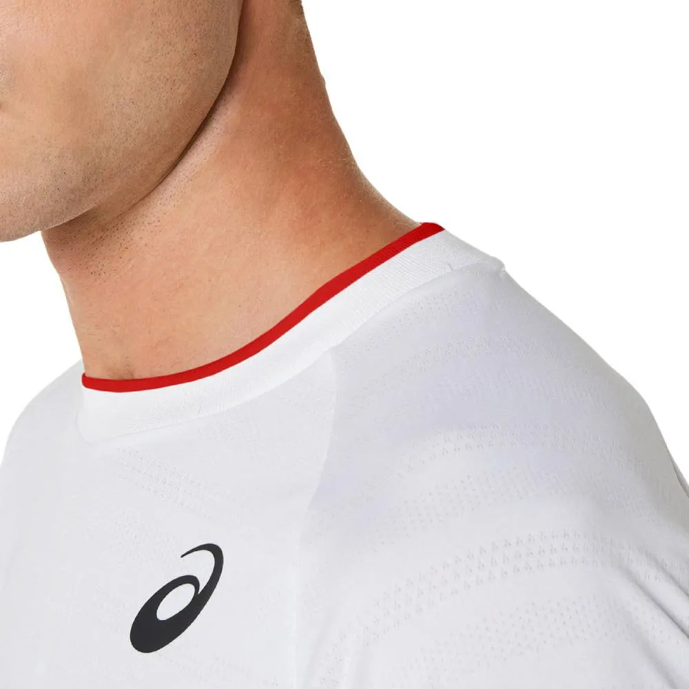 Asics Men's Match Short Sleeve Top (Brilliant White)