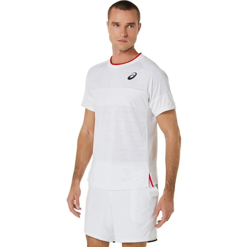 Asics Men's Match Short Sleeve Top (Brilliant White)