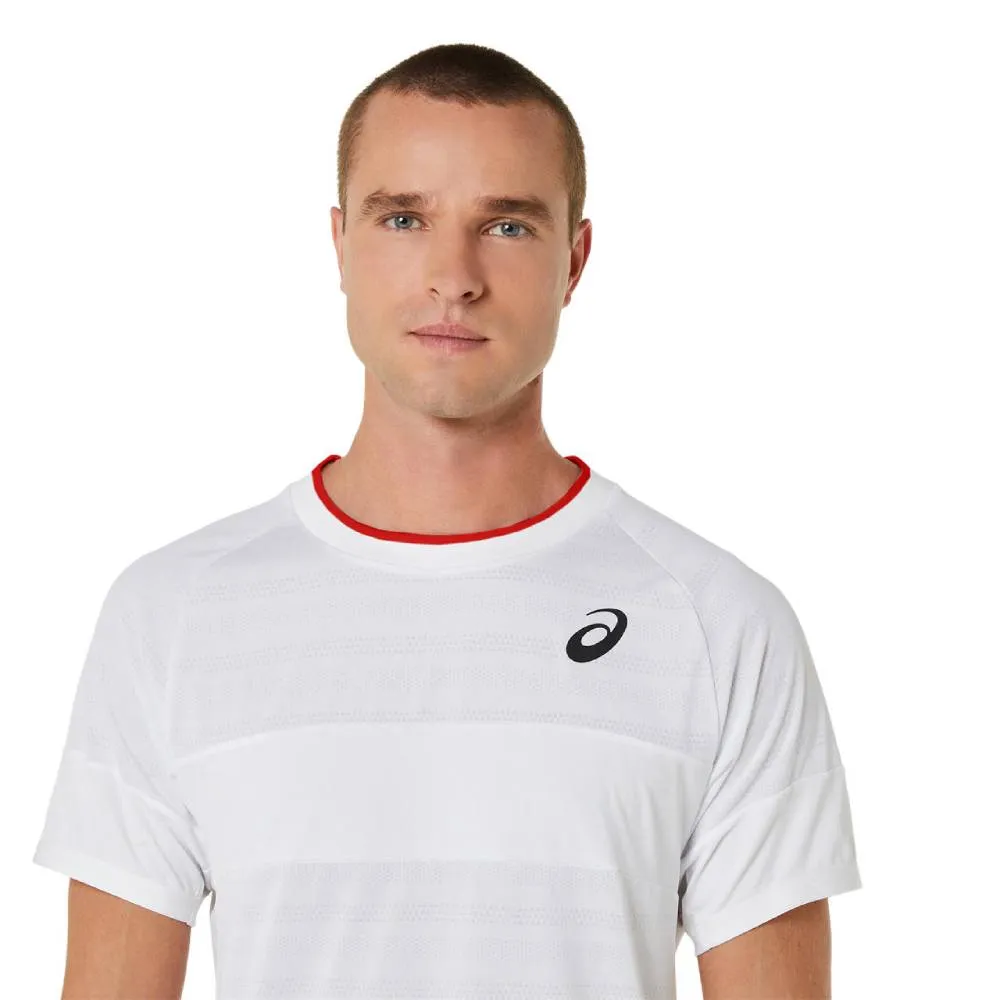 Asics Men's Match Short Sleeve Top (Brilliant White)