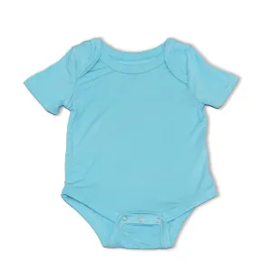 Bamboo Short Sleeve Onesie (Aqua)