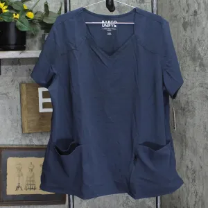 Barco Womens Unify Zip Front Scrub Shirt Top 166ffe6908e00f Blue Gray 3XL