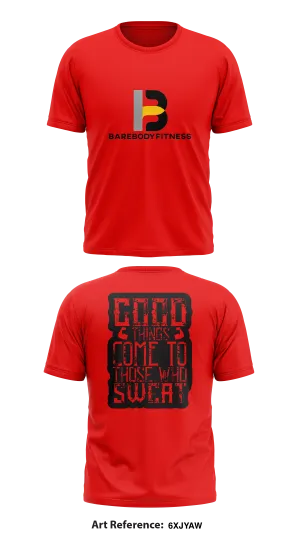 Barebodyfitness Store 1 Core Men's SS Performance Tee - 6xJyaw
