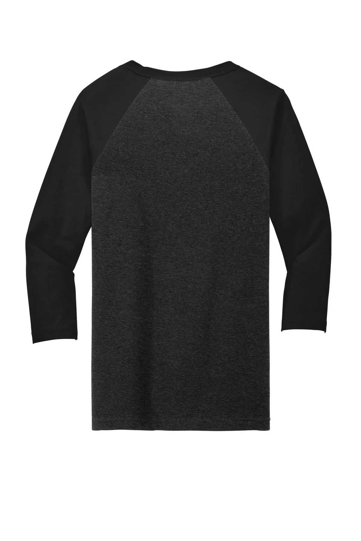 BELLA CANVAS  Unisex 3/4-Sleeve Baseball Tee. BC3200 Black Heather/ Black