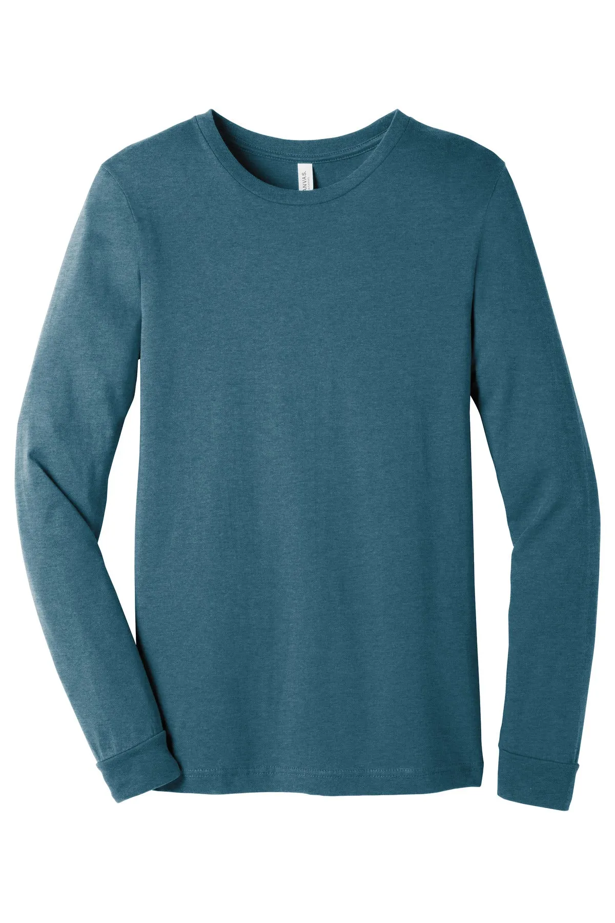 BELLA CANVAS Unisex Heather CVC Long Sleeve Tee BC3501CVC Heather Deep Teal