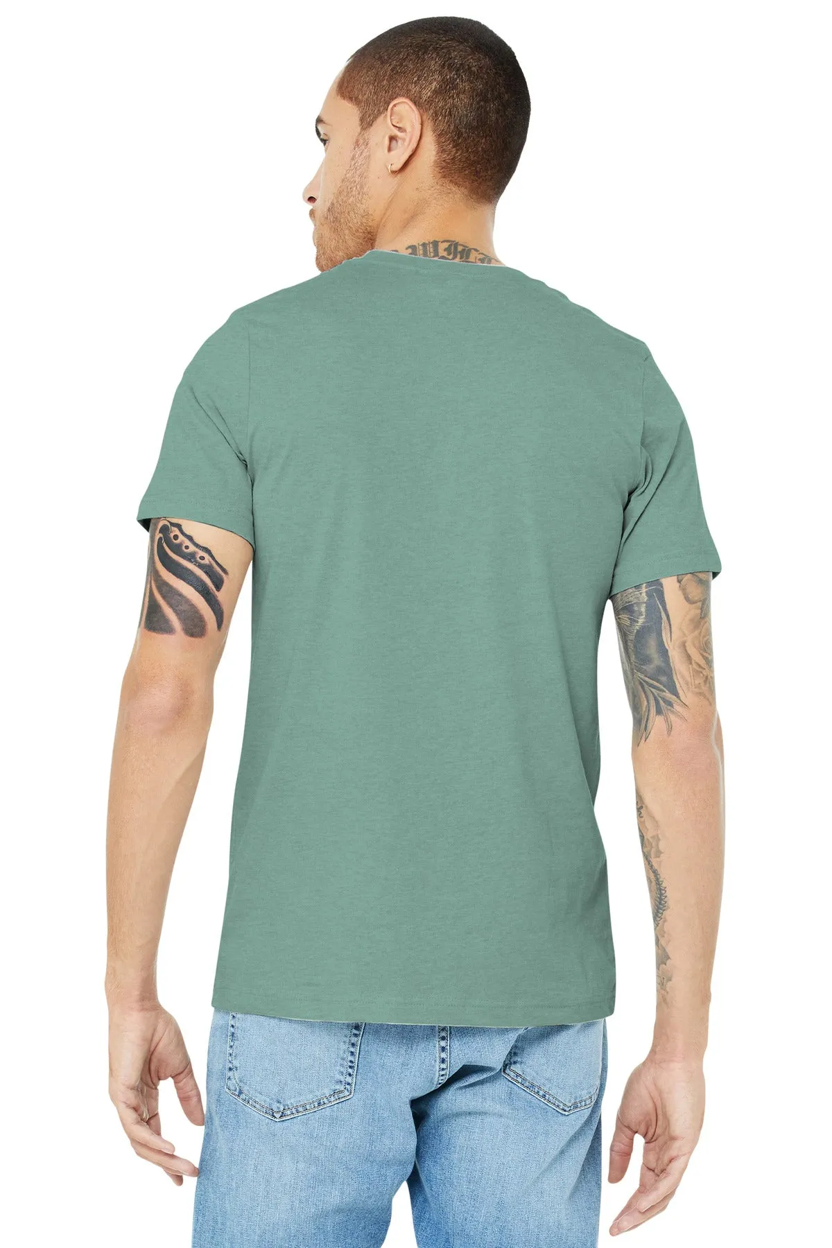 BELLA CANVAS  Unisex Heather CVC Short Sleeve Tee. BC3001CVC Heather Dusty Blue