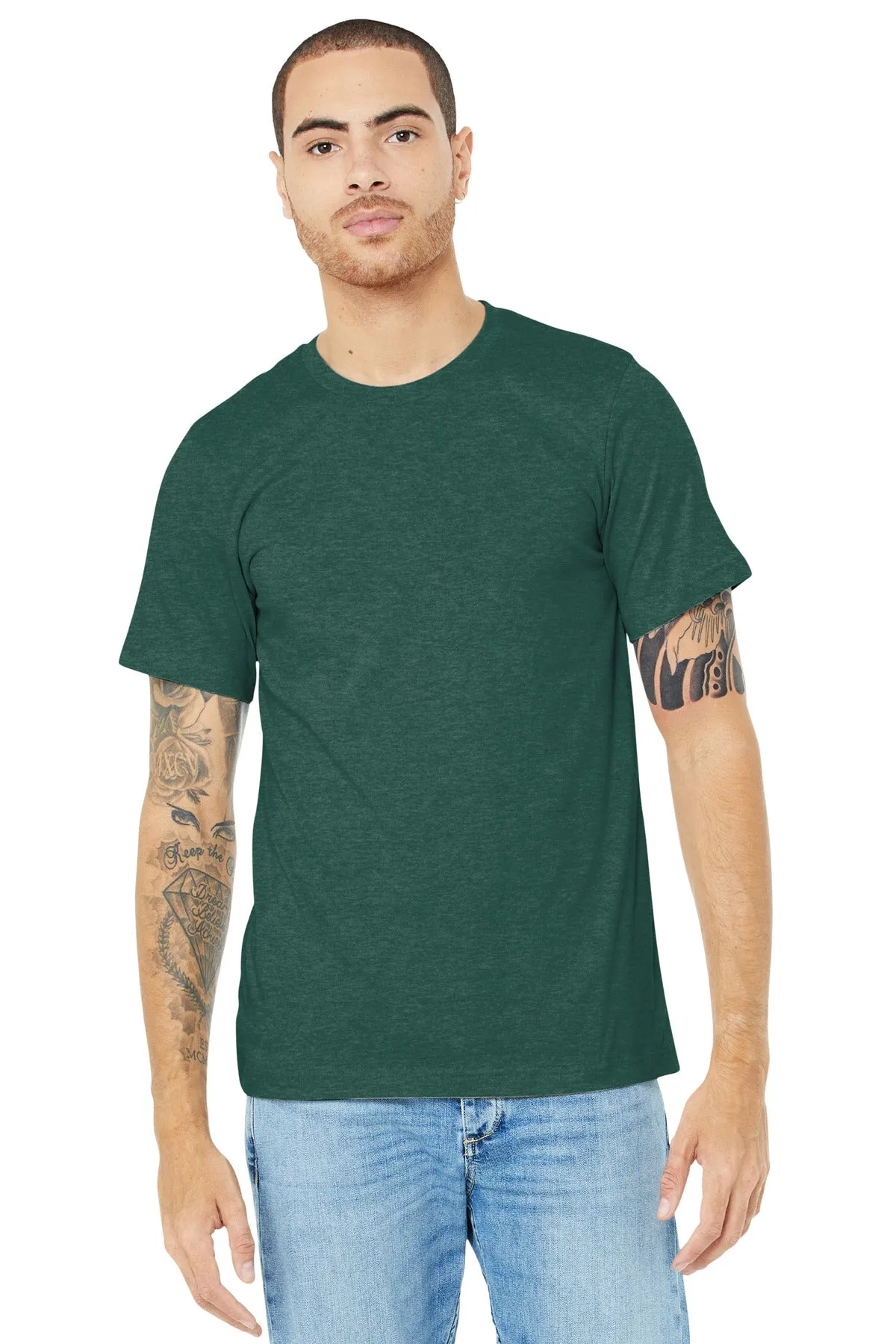 BELLA CANVAS  Unisex Heather CVC Short Sleeve Tee. BC3001CVC Heather Forest