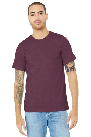 BELLA CANVAS  Unisex Heather CVC Short Sleeve Tee. BC3001CVC Heather Maroon