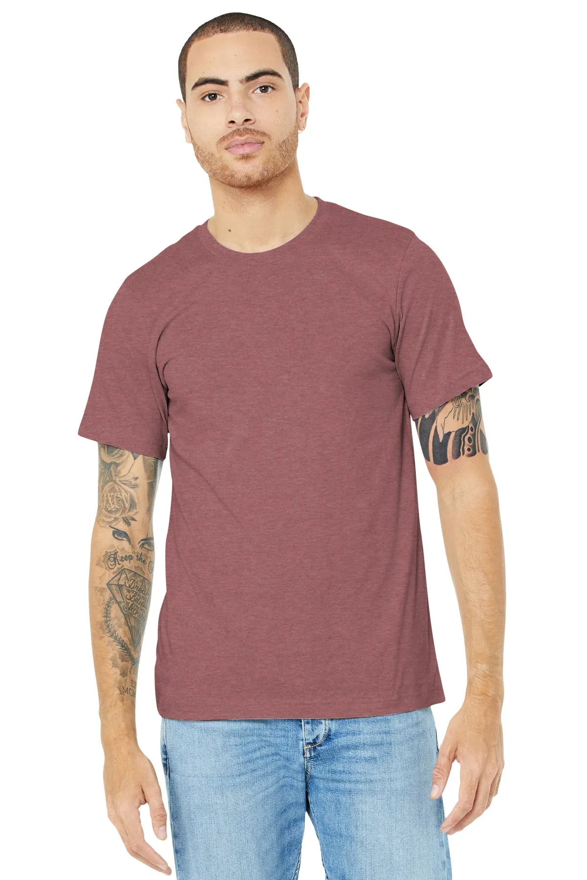 BELLA CANVAS  Unisex Heather CVC Short Sleeve Tee. BC3001CVC Heather Mauve
