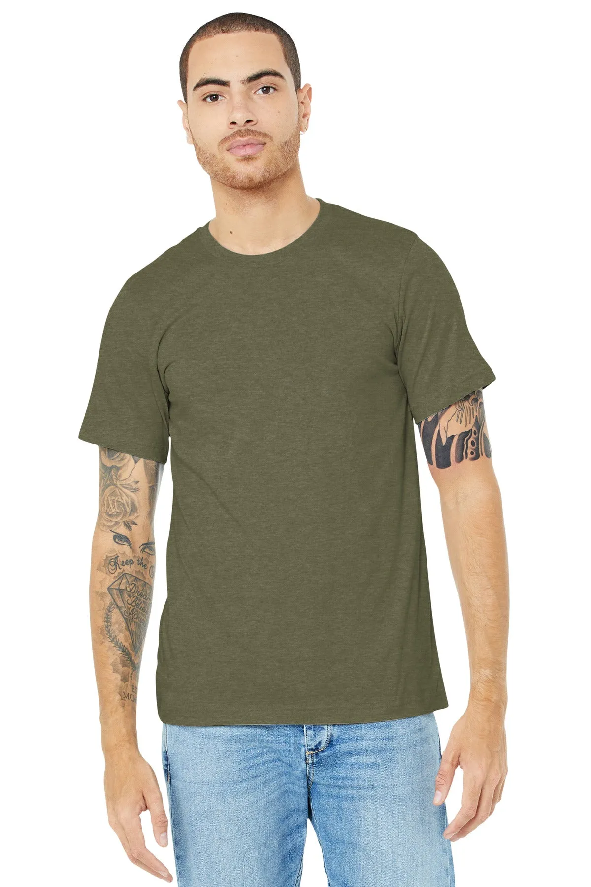 BELLA CANVAS  Unisex Heather CVC Short Sleeve Tee. BC3001CVC Heather Olive
