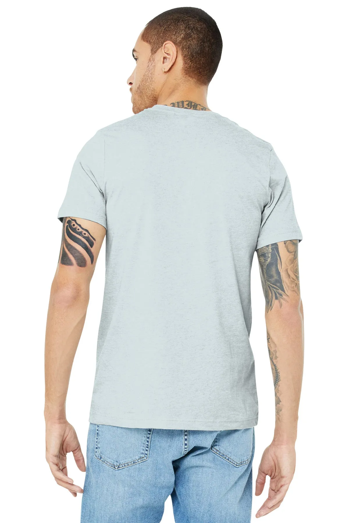 BELLA CANVAS  Unisex Heather CVC Short Sleeve Tee. BC3001CVC Heather Prism Ice Blue
