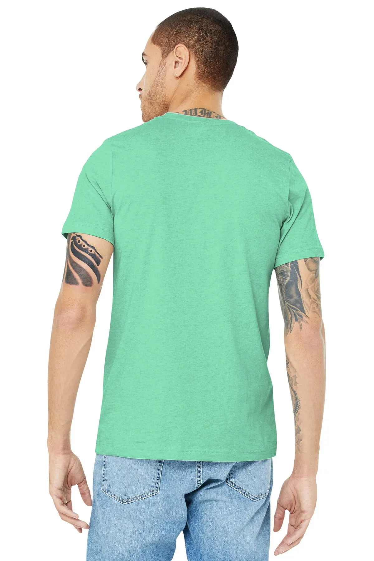 BELLA CANVAS  Unisex Heather CVC Short Sleeve Tee. BC3001CVC Heather Prism Mint