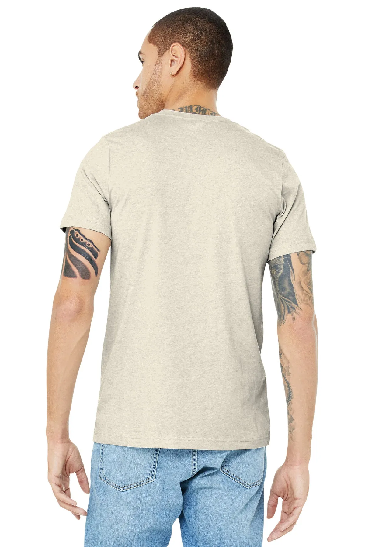 BELLA CANVAS  Unisex Heather CVC Short Sleeve Tee. BC3001CVC Heather Prism Natural