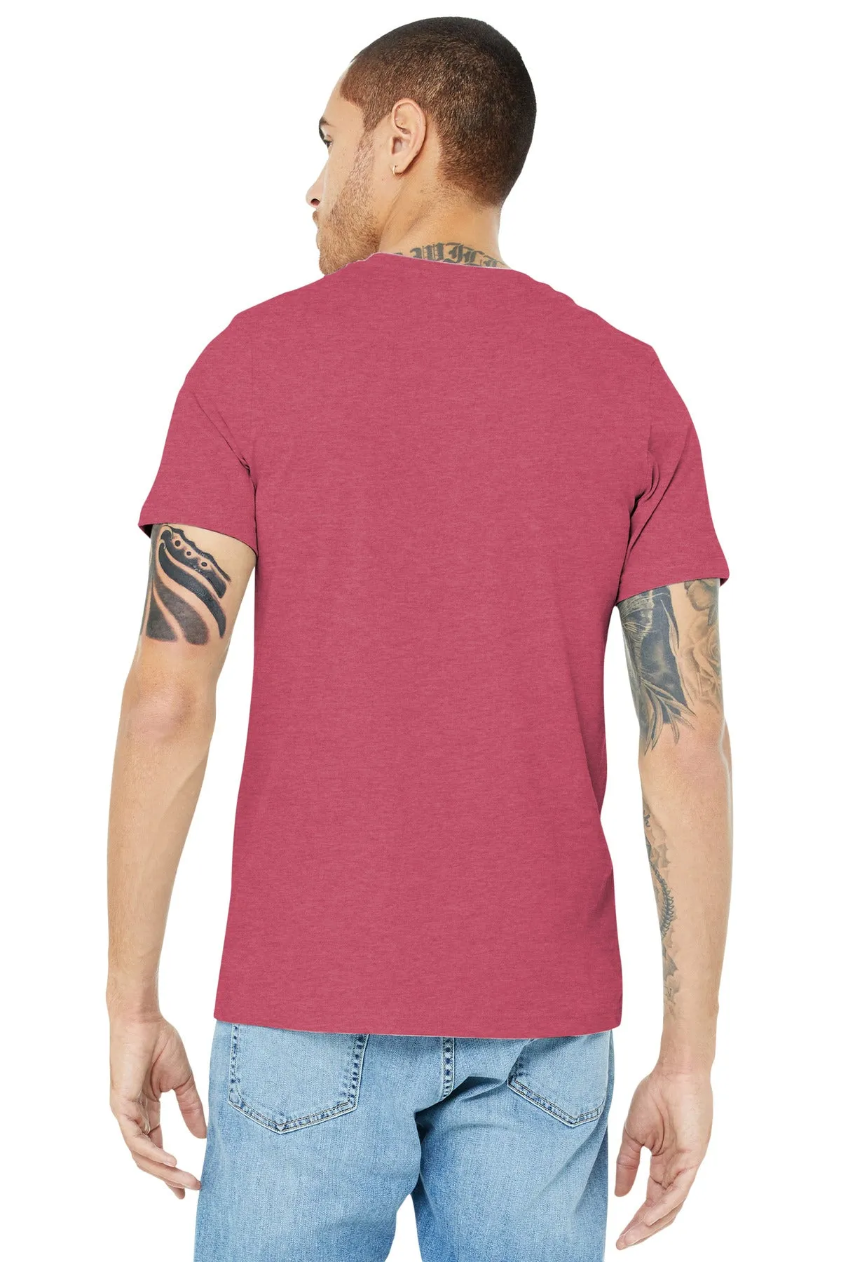 BELLA CANVAS  Unisex Heather CVC Short Sleeve Tee. BC3001CVC Heather Raspberry