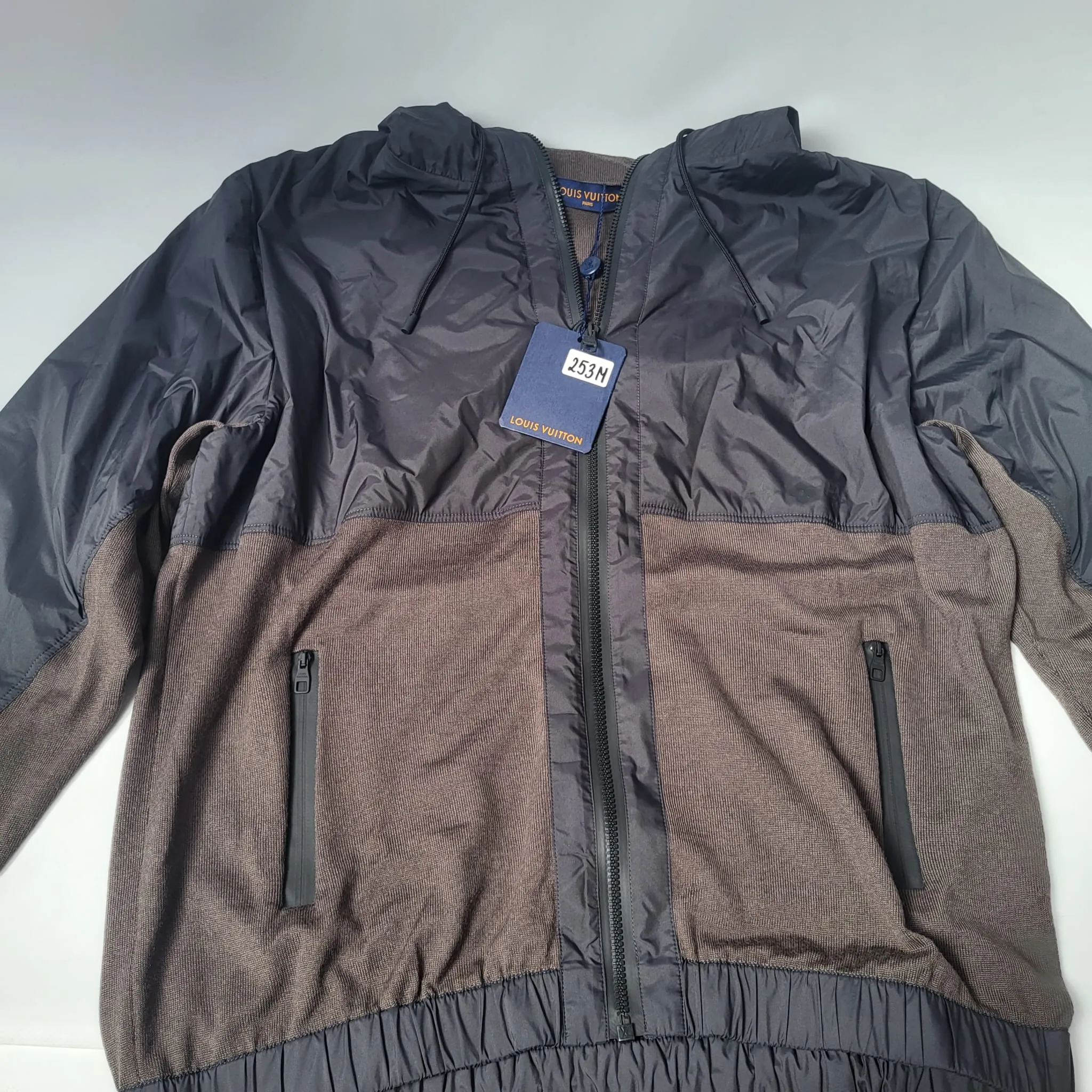 Black & Brown Hooded Jacket