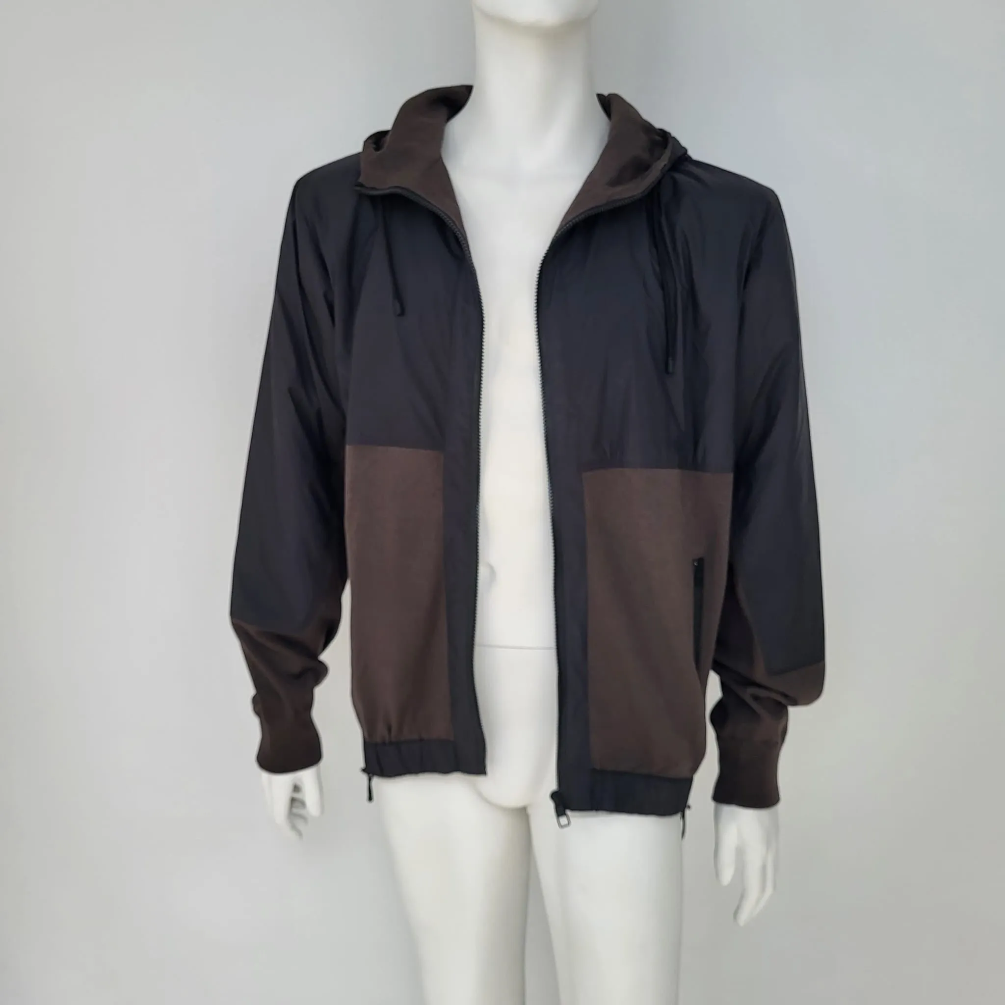 Black & Brown Hooded Jacket