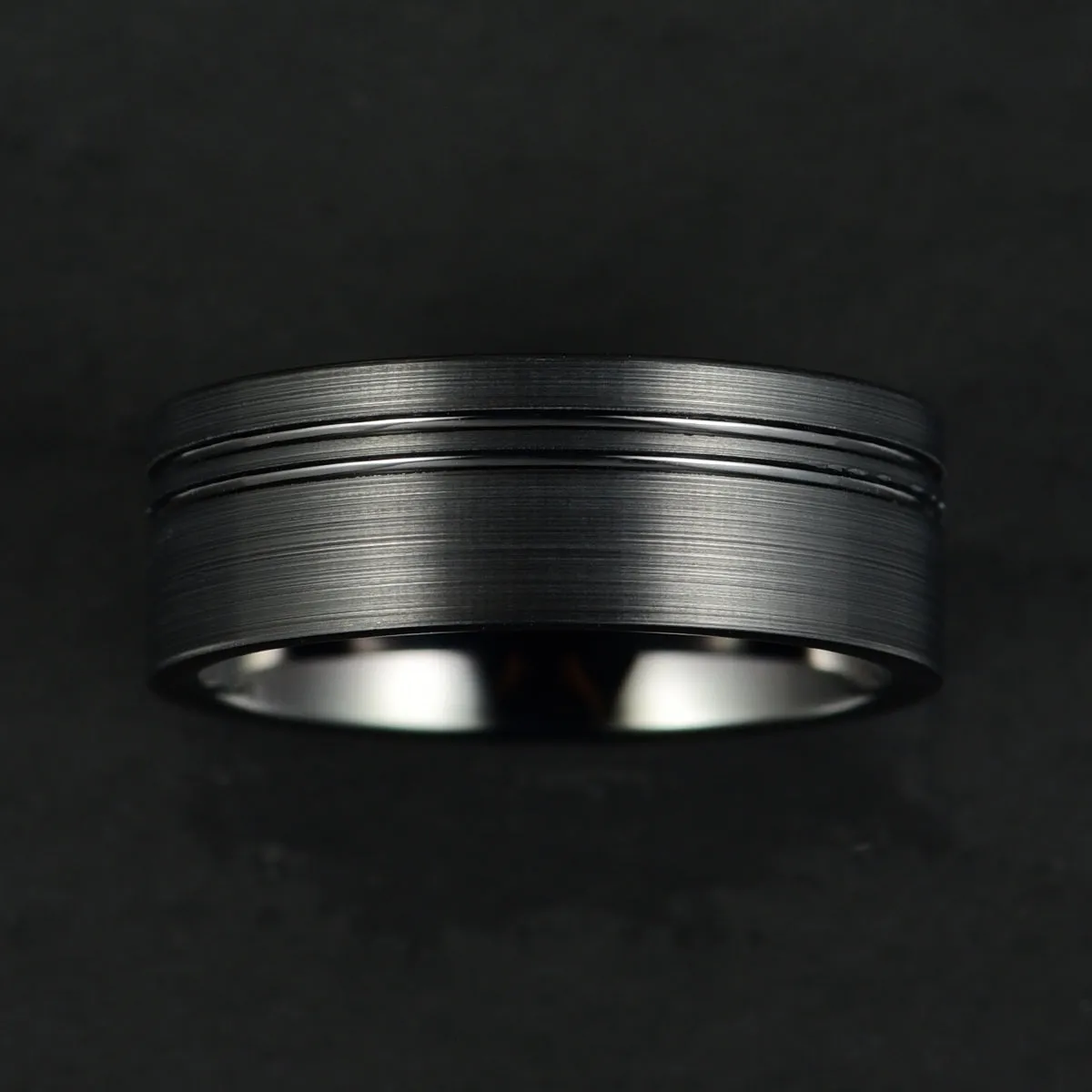 Black Tungsten Men's Wedding Band 8MM